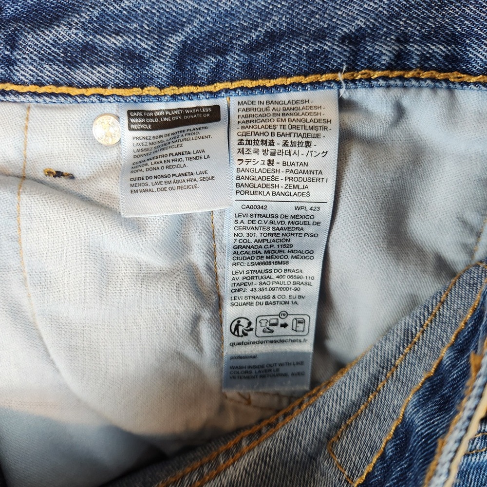 Levis 550 Lot 3 Relaxed Fit Jeans Men 36x30 Blue Tapered Leg Denim Casual Zip - Picture 7 of 16